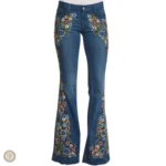 Jean femme style cowgirl avec finition authentique