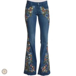 Jean femme style cowgirl avec finition authentique