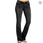 Pantalon en jean pour femme, inspiré du style western