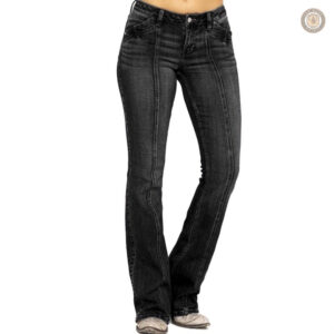 Pantalon en jean pour femme, inspiré du style western