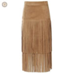 Jupe western frangée pour un style tendance et décontracté