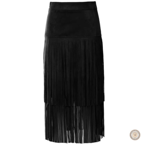 Jupe à franges inspirée du style western, parfaite pour vos sorties