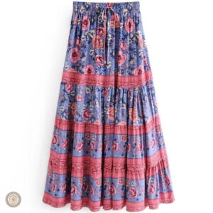 Jupe à motifs floraux, parfaite pour un look western décontracté