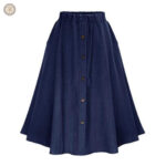 Jupe longue en denim au style western