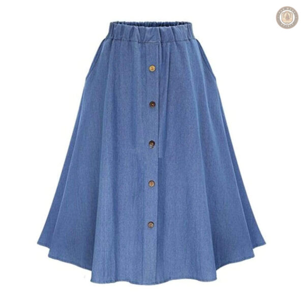 Jupe en jean avec coupe longue et détails western