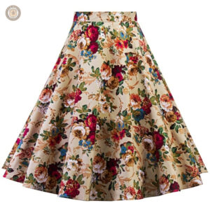 Jupe longue western à fleurs, élégante et féminine