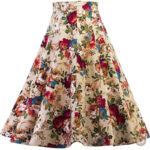 Jupe à motifs floraux, style western, pour une allure décontractée