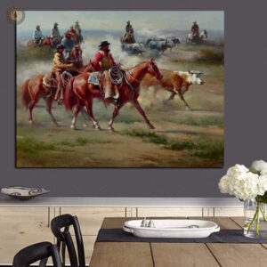 Tableau Western Cowboy Art
