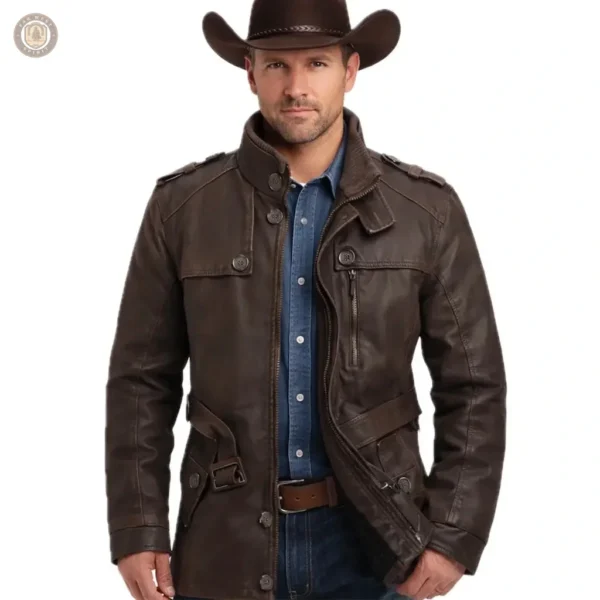 Manteau Cowboy pour homme, style western élégant