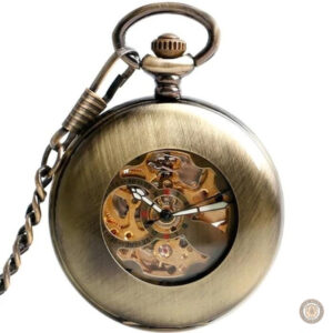 Montre à gousset automatique avec cœur ouvert