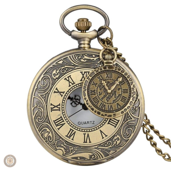 Montre à gousset élégante en acier inoxydable