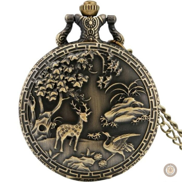 Montre à gousset en acier élégante et classique