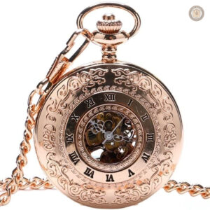 Montre à gousset vintage élégante en métal poli