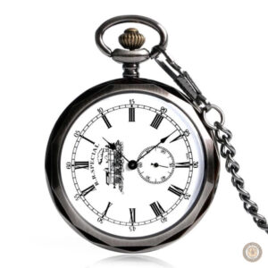 Accessoire vintage pour homme, montre à gousset mécanique