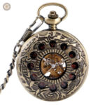 Montre à gousset mécanique avec clapet élégant