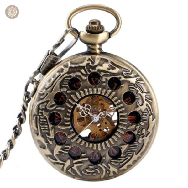 Montre à gousset mécanique avec clapet élégant