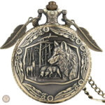 Montre à gousset Loup élégante et raffinée