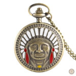 Montre à gousset motifs amérindiens au design unique