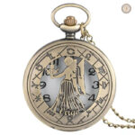 Montre à gousset avec symbole astrologique