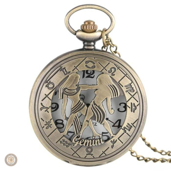 Montre à gousset zodiacale pour passionnés d'astrologie