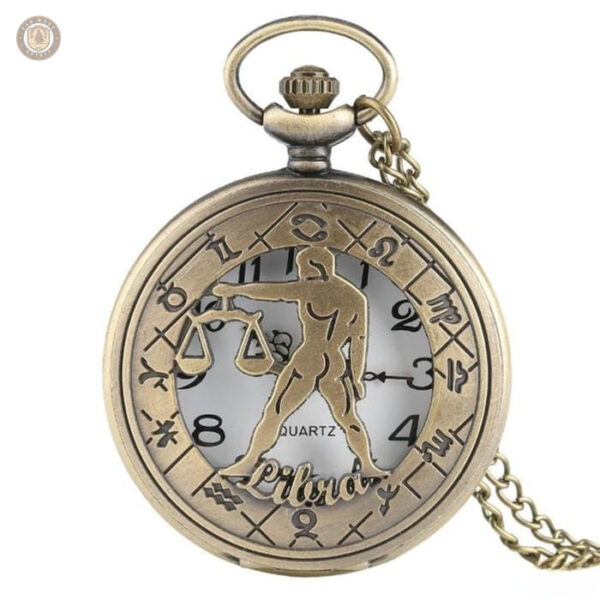 Design classique de montre à gousset avec zodiaque