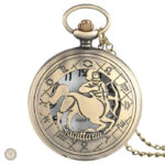 Élégante montre à gousset avec symbole du zodiaque