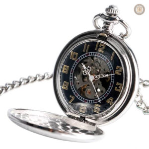 Montre à gousset avec remontage automatique, design classique