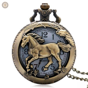 Montre à gousset avec motif de cheval