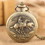 Montre à gousset style cowboy avec chaîne