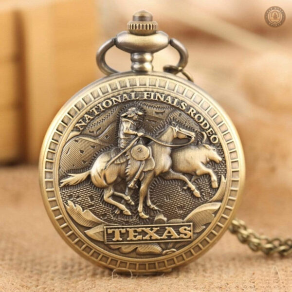 Montre à gousset style cowboy avec chaîne