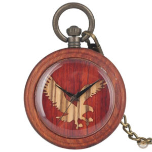 Montre à Gousset en Bois élégante et unique