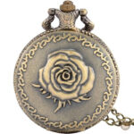 Montre à gousset rose élégante et vintage