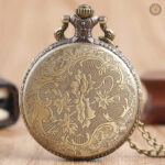 Montre à gousset USA avec chaîne assortie élégante