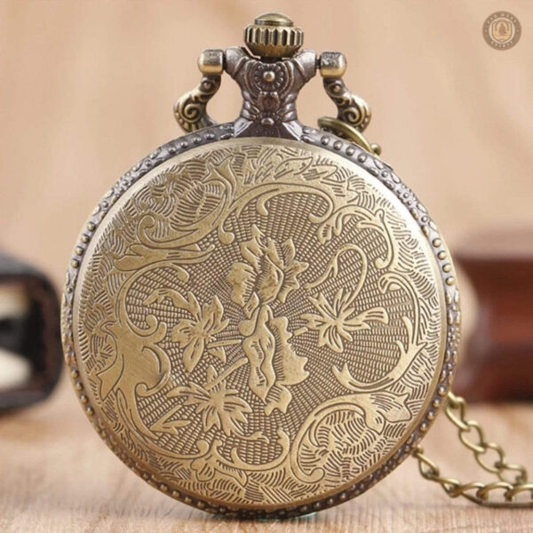 Montre à gousset USA avec chaîne assortie élégante