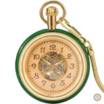 Montre de poche verte élégante en style vintage