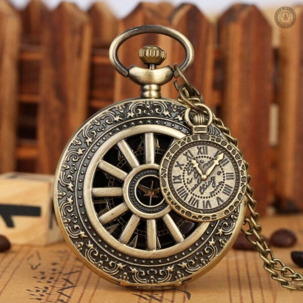 Design vintage de montre à gousset inspiré du Far West