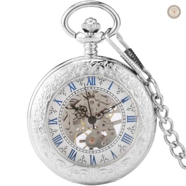 Montre à gousset à remonter en acier inoxydable