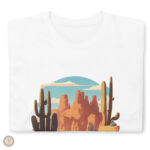 T-Shirt avec motif inspiré de Monument Valley pour les passionnés de cowboy