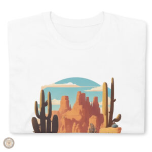 T-Shirt avec motif inspiré de Monument Valley pour les passionnés de cowboy