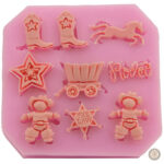 Moule silicone décoratif pour thèmes western