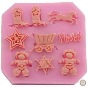 Moule silicone décoratif pour thèmes western