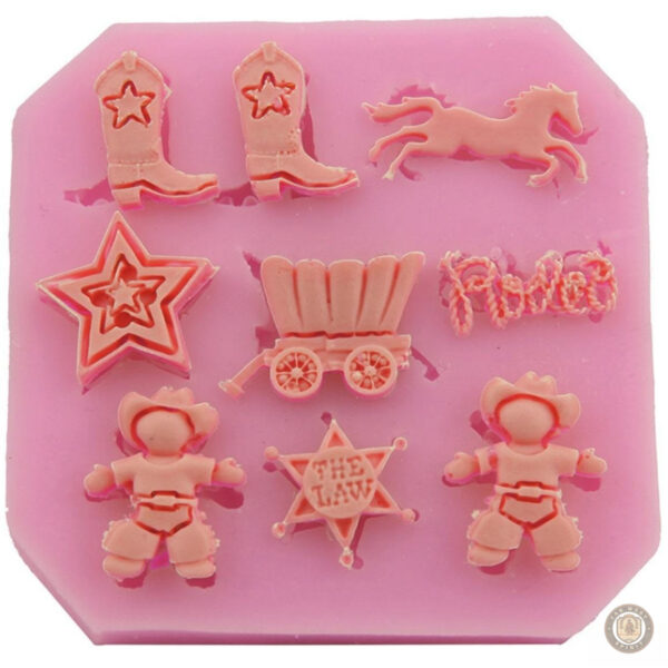 Moule silicone décoratif pour thèmes western
