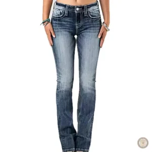 Pantalon style western avec coupe ajustée