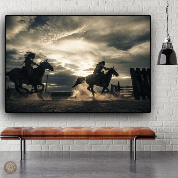 Tableau chevaux indiens