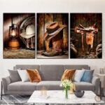Peinture Far West Ranch, tableau inspiré du western
