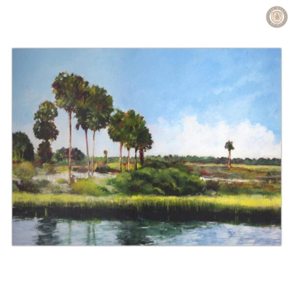 Peinture illustrant la nature sauvage du ranch