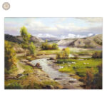 Tableau évoquant la vie ranch