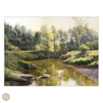 Peinture de paysage de ranch