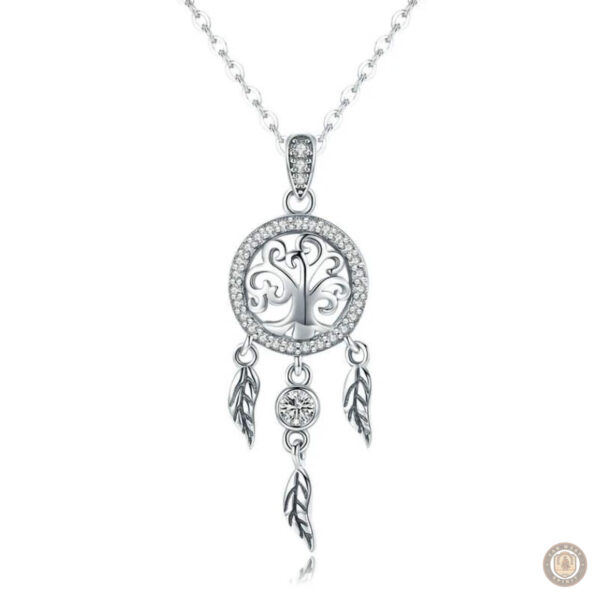 Pendentif attrape-rêves en argent, bijou western élégant