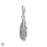 Pendentif plume en argent, bijou inspiré du style western